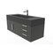 Castello Usa Nile 48" Wall Mounted  Black Vanity With Black Top And Brushed Nickel Handles CB-MC-48BLK-BN-2053-BL - alternate 4